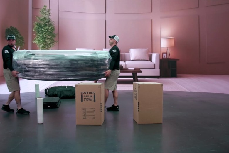 Wrapping a mattress for the move